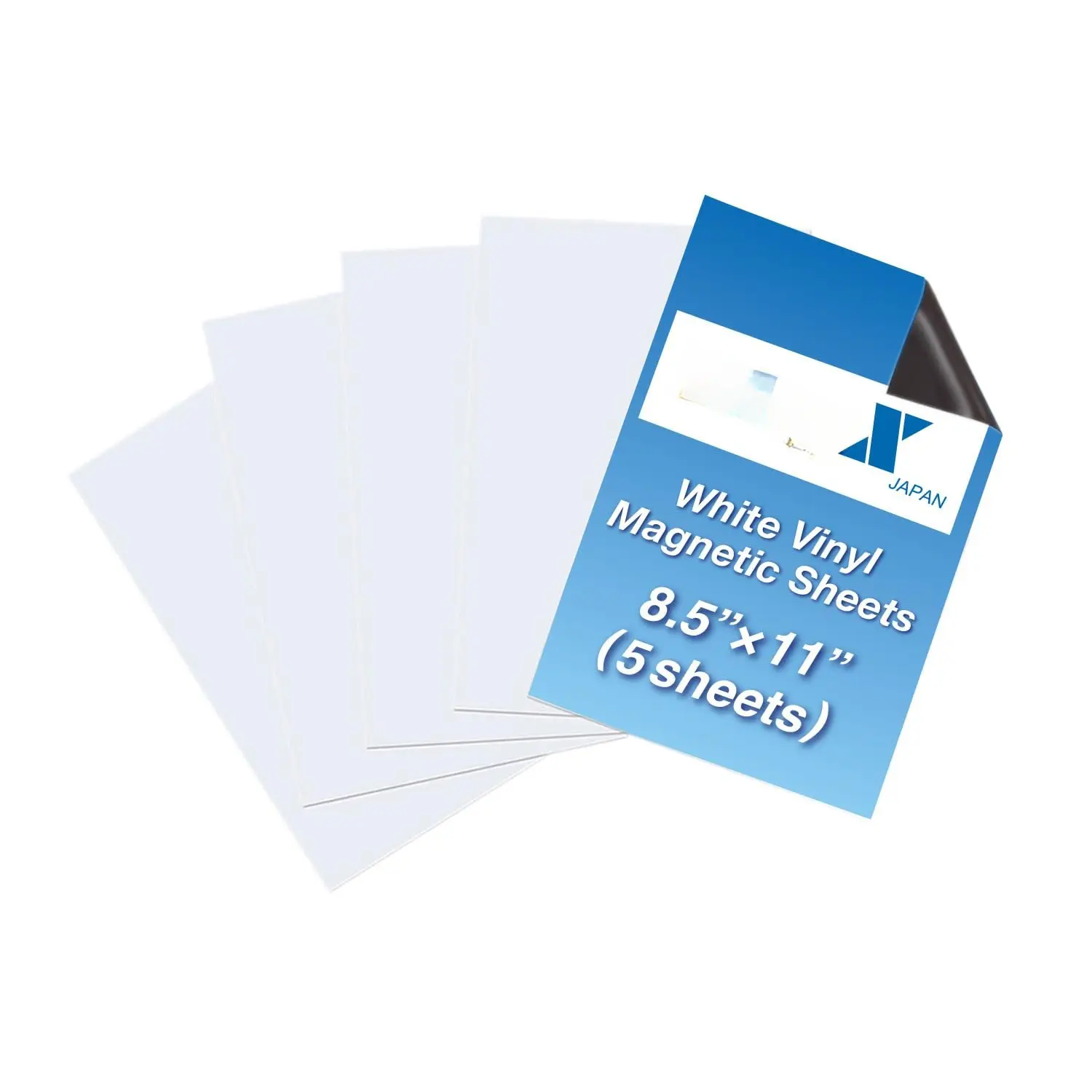 Sheets White 8.5 x 11, 5 Sheets, Flexible Vinyl  Sheets, Vinyl Sheets for DIY Hand  Craft, 8.5" x 11", Stationery, Office  (MVAV-8511W)