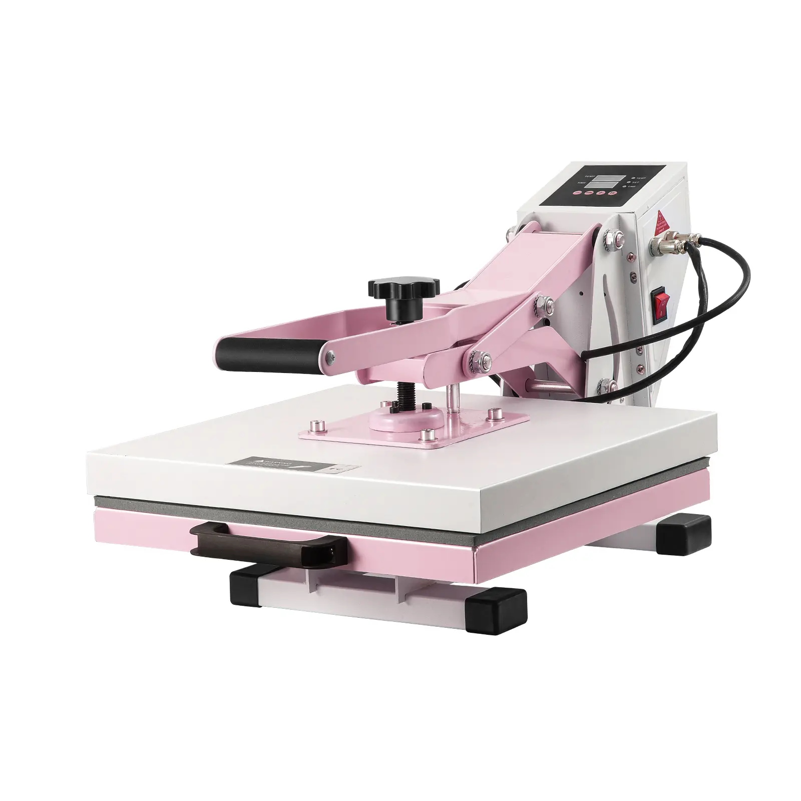 Heat Press, 15 x 15 inch Digital Heat Press Machine, Slide Out Heat Transfer Machine, Fast and Even Heating, 2-Layer Insulation Cotton, Heat Transfer Machine for T-Shirts/Pillows/Bags, Pink