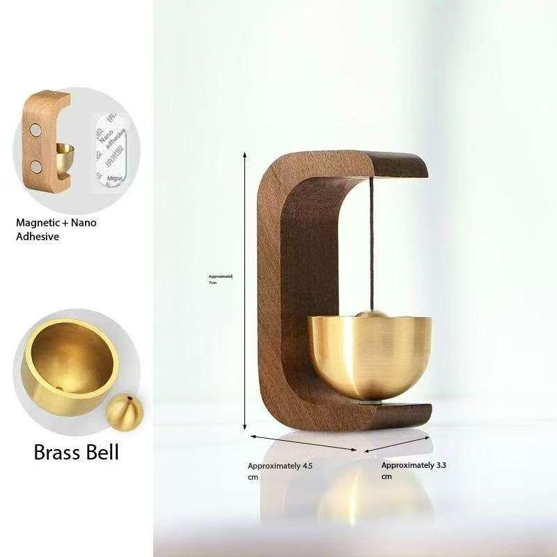 Dopamine Wireless Wooden Wind Chime C-Shaped Doorbell – Suction Cup Entryway Doorbell, Housewarming Hanging Ring Ornament, Atmospheric Entrance Decor, Perfect Home Decor Accessory, High-Appearance Holiday Gift