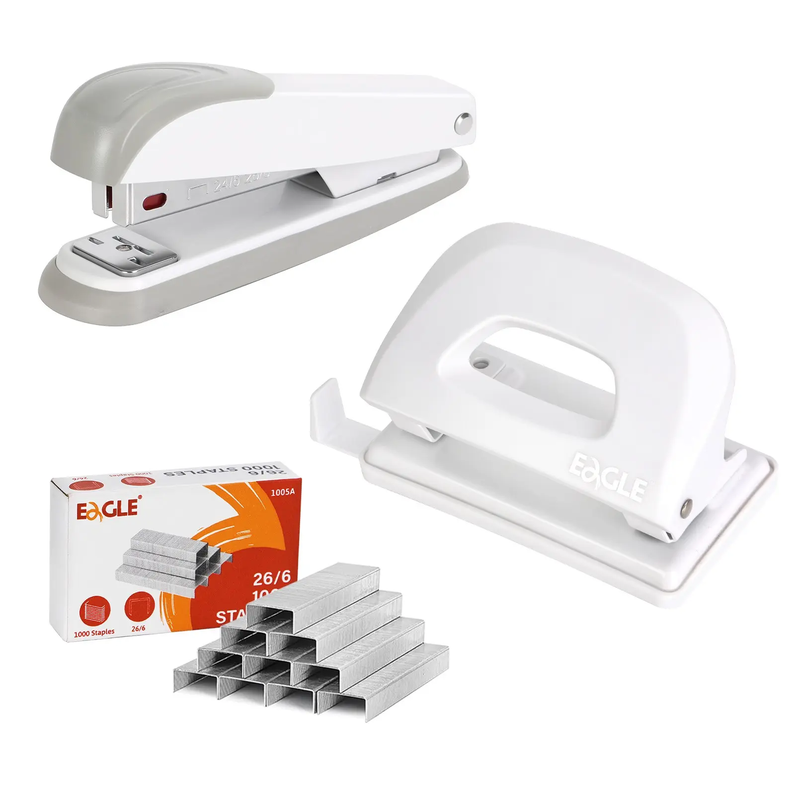 Manual Office Binder + Puncher Set, Includes 1000 Staples, Holds Up to 12 Pages, Ideal for Paper Binding, File Organization, Stationery Supplies