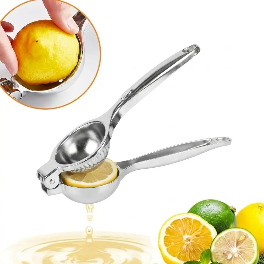 1pc Handheld Fruit Juicer, Stainless Steel Corrosion-Resistant Easy to Clean, Portable Fruit Press, 1 Second Juice Extraction, No Mess Hands