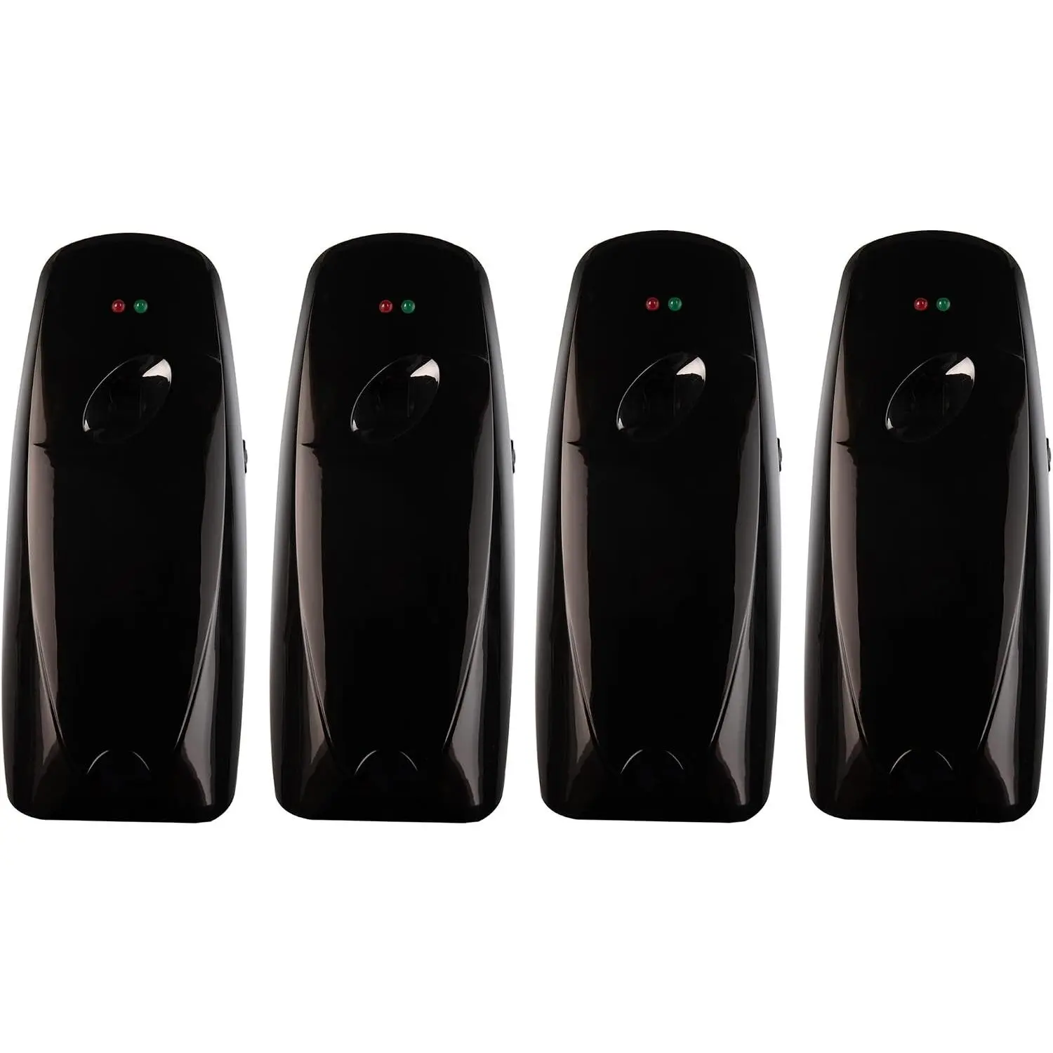 Automatic Air Freshener  Dispenser (4-Pack) Wall Mounted or Free Standing, Commercial and  Use, Multiple Time Scent/Mist Release Settings for Room/Bathroom Sprayer (Black)