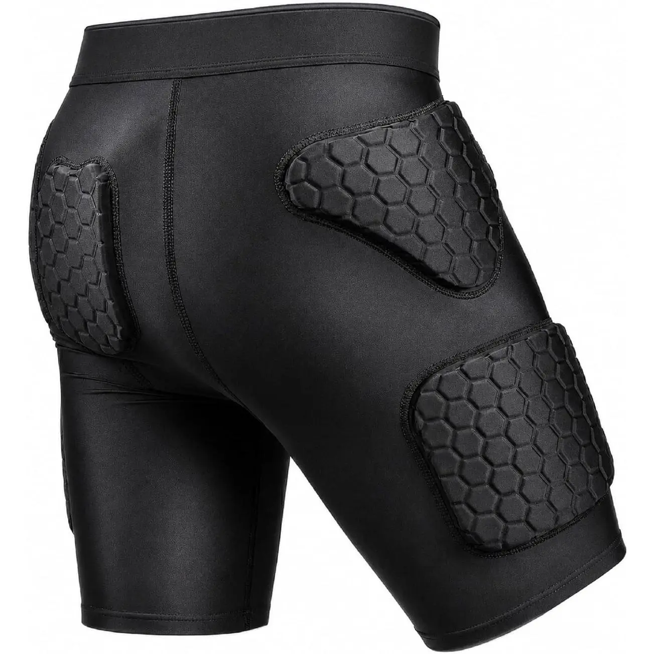 Youth Football Girdle with 5 Pads, Boy Practice Compression Pants with Hip Thigh Tailbone Protector for Baseball，Rugby