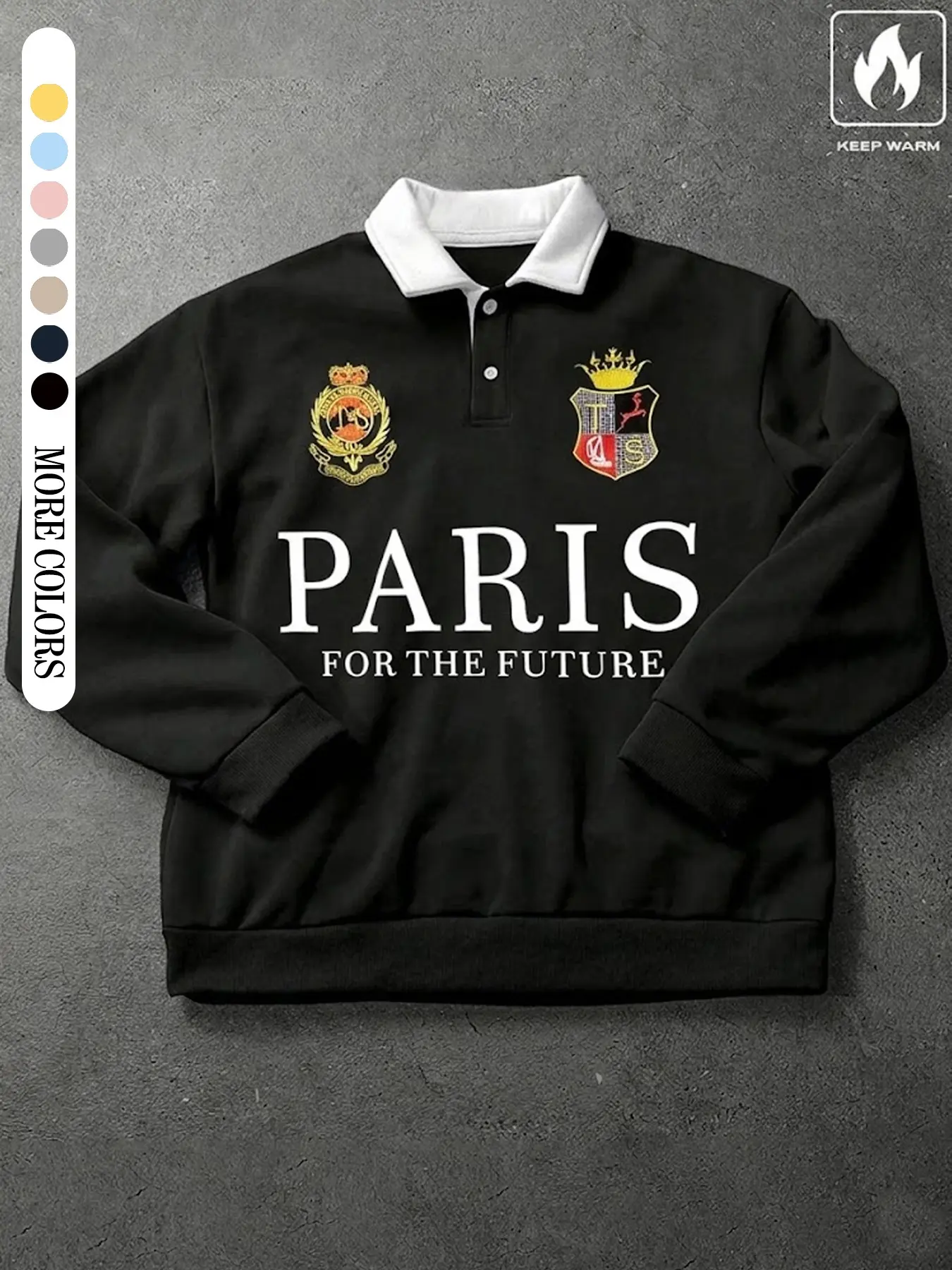 American Street Style Unisex Long Sleeve Sweatshirt, Pullover, Fashionable Casual Vintage Youth Holiday Wear, Comfortable Campus Natural Fit, Tops