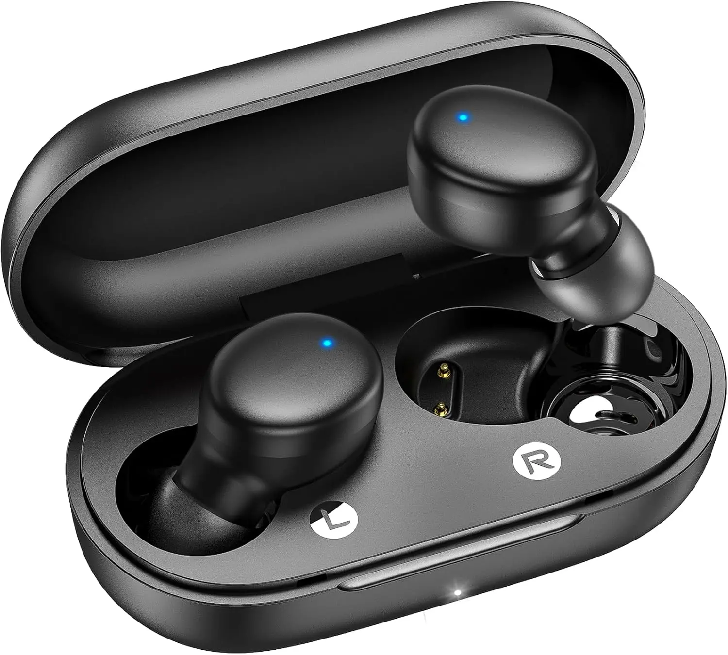Wireless Earbuds Bluetooth 5.3 in Ear Buds Light Weight Headphones,Deep Bass Sound,Built in Mics Headset,Clear Calls Earphones for Sports Workout Black| Premium Sound Bass Ear buds with Charging Case,Built in Mics Headset,Clear Calls for Sports Workout