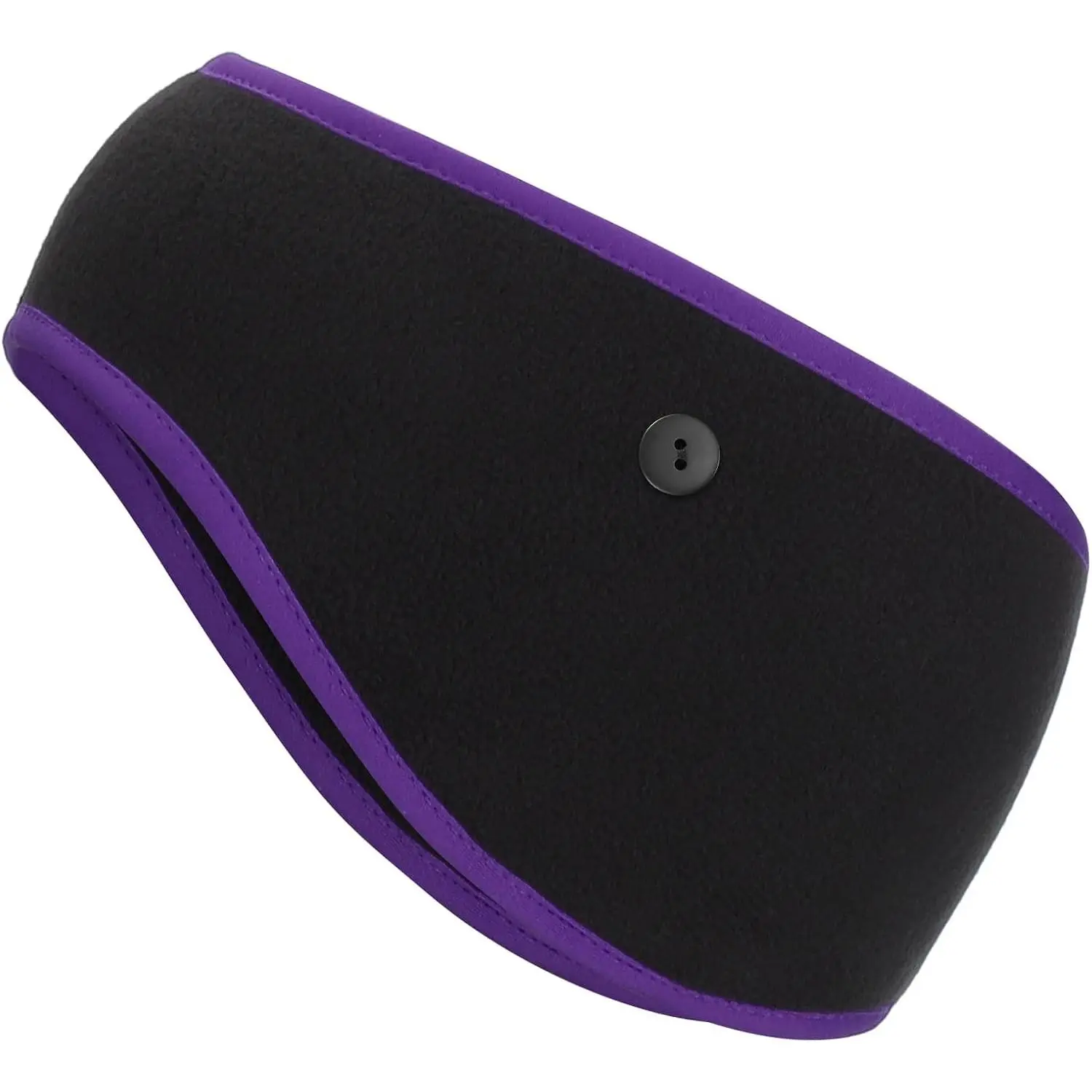 Ear Warmer Headband,  Fleece Ear Warmer Winter Stretchy Running Sweatband with Buttons for Jogging