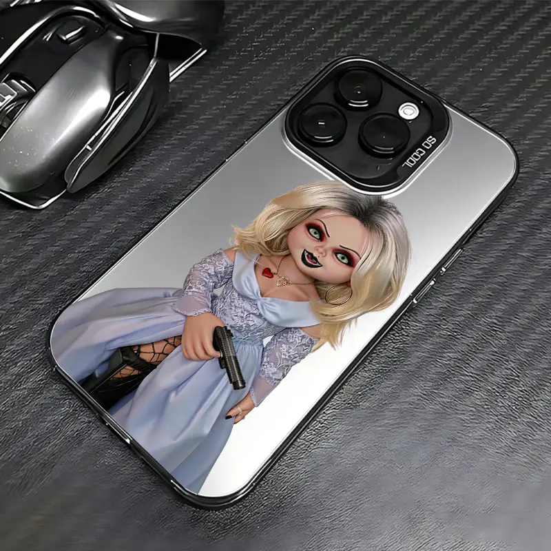 Sweet‑Cool Dark‑Style Doll Figure In Gown Pattern TPU phone case for iPhone 17 Air 16 Pro Max 15 14 Plus 13 12 11 XR XS Samsung Galaxy S26 S25 Ultra S24 S23 S22 Plus S21 stylish camera protection Shockproof Anti Drop Durable Phone Case.