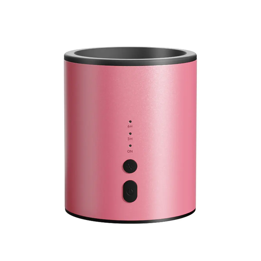 USB Powered Desk Wax Melt Warmer for Home Office, Pink Mini Aluminum Alloy Scented Wax Heater with 3H/6H Timer, Smokeless Aromatherapy Fragrance Diffuser, Stress Relief Decor for Workspace