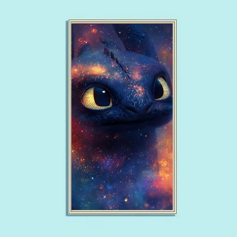 1 set DIY diamond painting kit, 5D diamond art kit, DIY decoration dragon, starry sky, cartoon mosaic, diamond art, DIY art home decoration, Galaxy, Wall Art Painting, Craft, DIY Craft Supplies