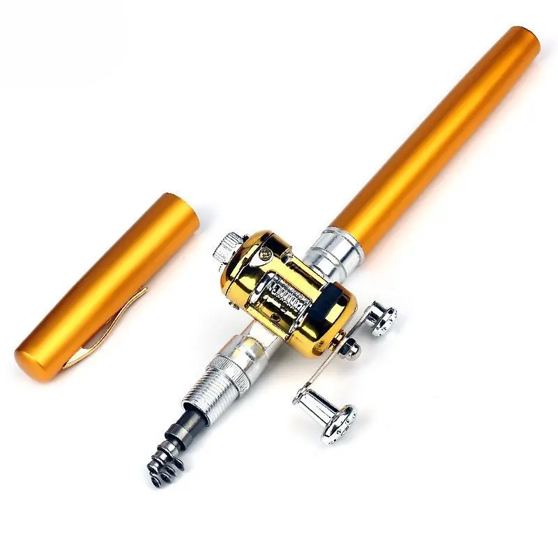 Mini Pocket Telescopic Fishing Rod – Ultra-Light Portable Travel Spinning Pole, Collapsible Pen Fishing Rod Kit, Great Gift for Men, Family & Outdoor Adventures