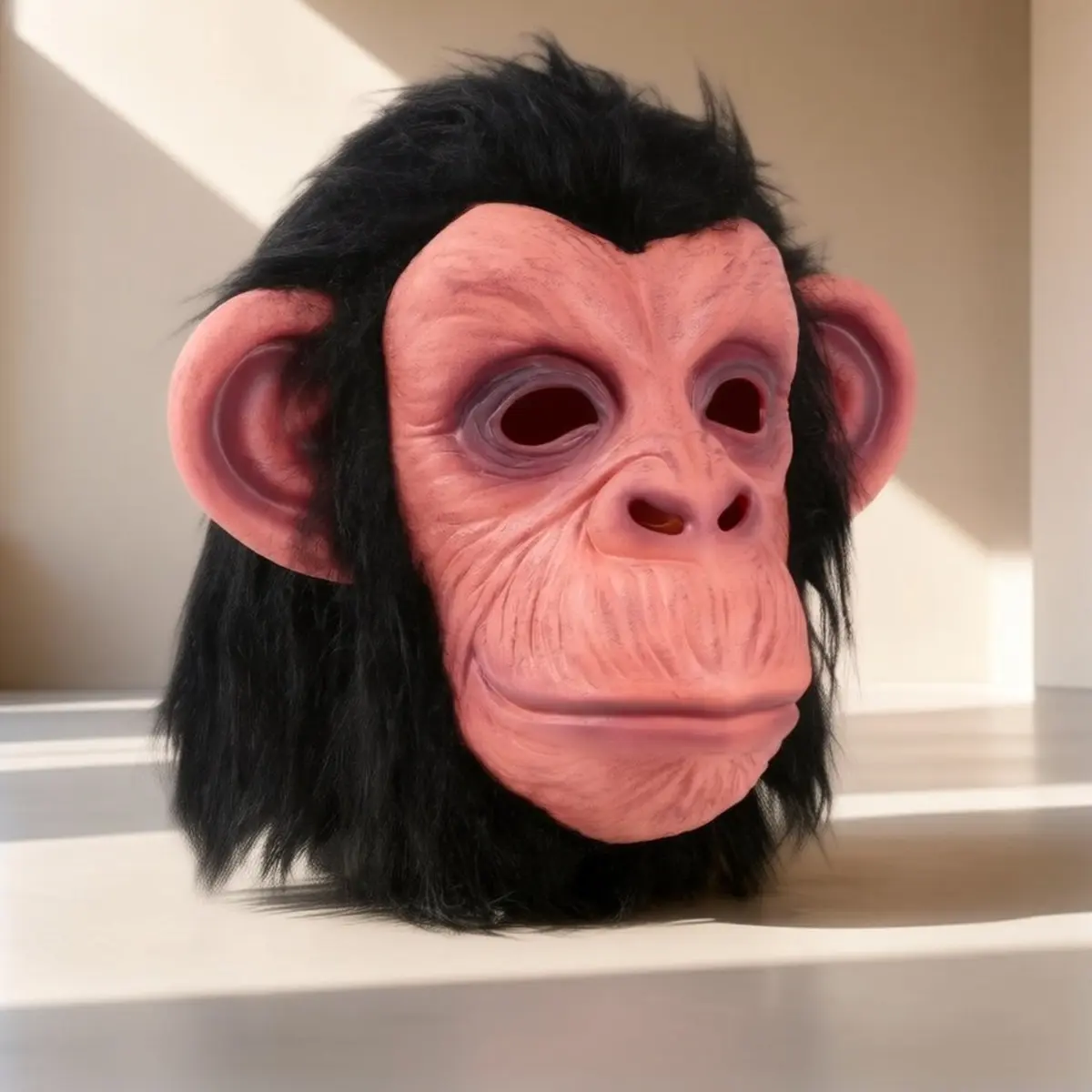 Premium Realistic Gorilla Mask with Black Fur, High-Quality Latex Ape Headwear, Animal Head Mask, Detailed Funny Monkey Mask for Halloween, Best Gag Gift for Prank Parties & Stage Performance, Comfortable Fit Spooky Costume