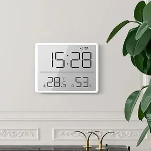 Large LED Digital Temperature Hygrometer Alarm Clock with LCD Screen, LED Display, Magnetic Design, Desk Decoration for Home Supplies, Large Led Digital Alarm Clocks, Lcd Screen Alarm Clocks