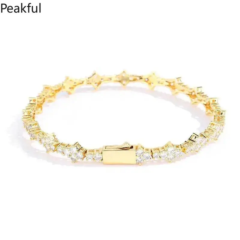 Viral 18K Gold Tennis Bracelet for Men Women, 6.5mm Classic CZ Chain with Premium Sparkle & Durable Tarnish-Proof Finish, Perfect Stackable Everyday & Party Jewelry