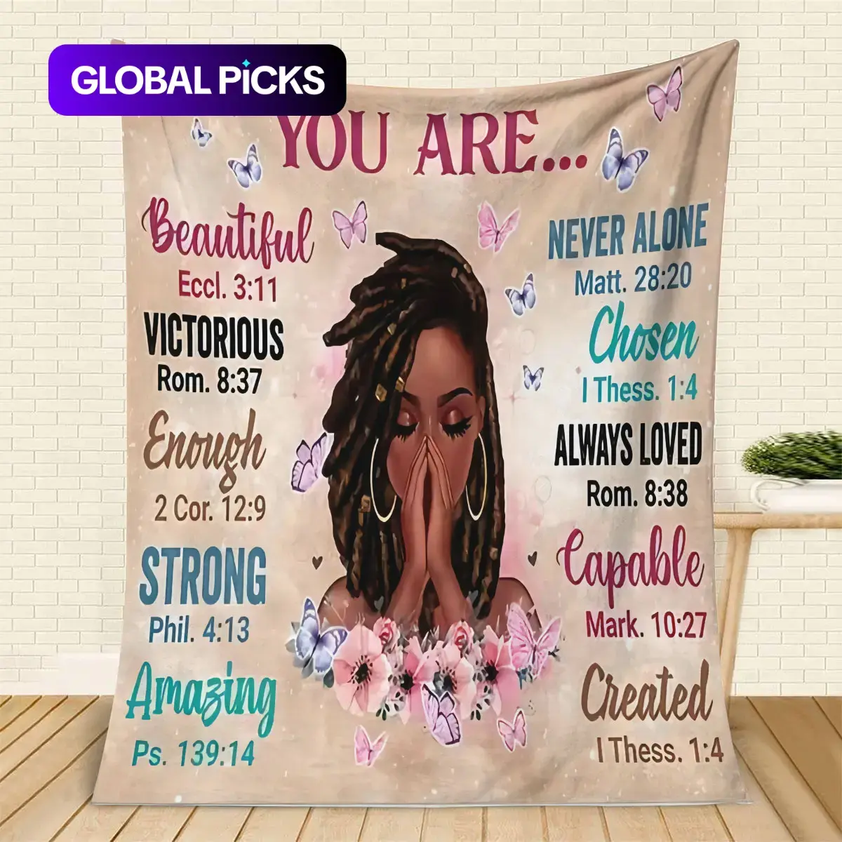 Slogan Print Throw Blanket, Polyester Blanket, 1 Count Casual Soft Bed Blanket, Cozy Blanket, Comfy Bedding for Halloween Decor, Lightweight Blanket for Home & Office, Personalized Gift for Friends, Inspirational Blanket #GLOBAL PICKS
