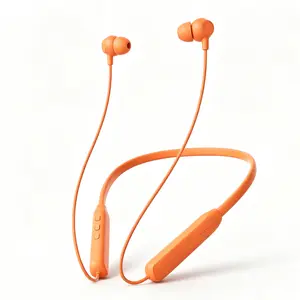 Neckband Bluetooth Earphones 5.3 Wireless Headset 38ms UltraLow Latency Sports Gaming Earbuds 72H Playback Waterproof LED Display TF Card MP3 Player for Gym Travel Music