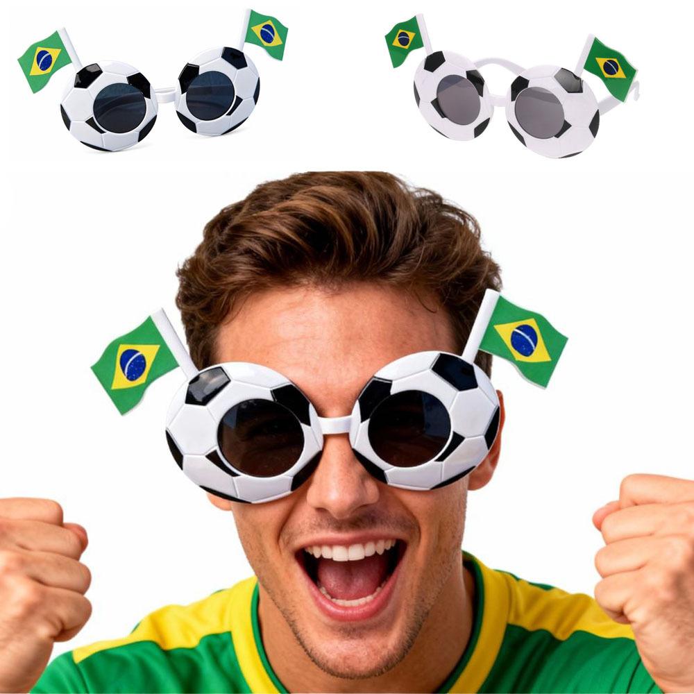 UV400 Sports Sunglasses, Team Pride Football Eyewear with US-Canada-Mexico Flag Design, Lightweight Fans Glasses for Football Game, Outdoor Events, and Cheering