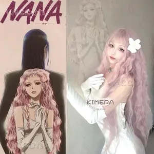 Customized Anime Manga Nana Layla Serizawa Cosplay Dress Costume Layla Cosplay \Women Pink Wig Uniform Halloween Party Outfit