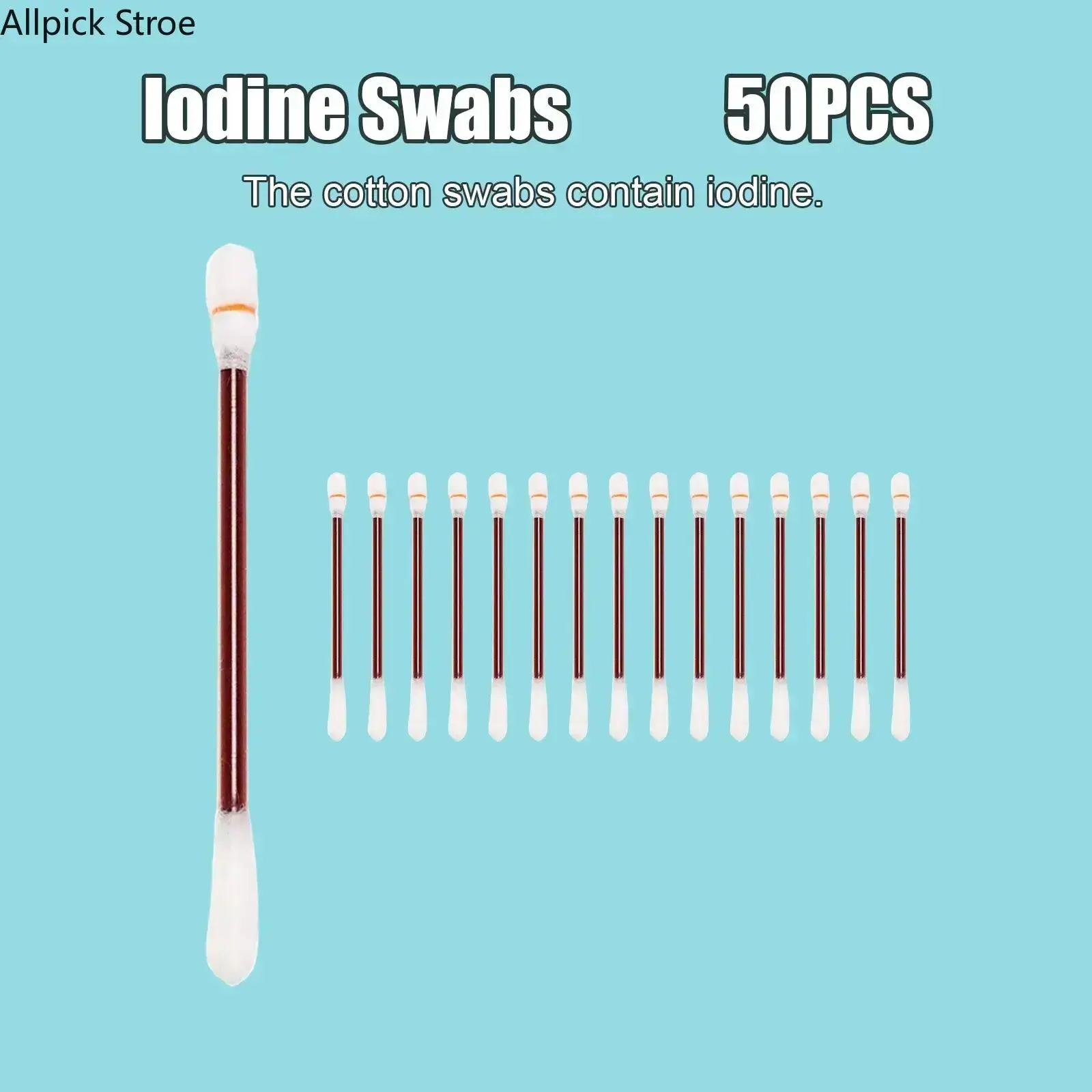 50/100 Cotton Swabs, Care Cotton Swabs, Pet Cotton Swabs, Emergency Supplies Accessories, Individually Packaged, Portable, Outdoor Activities