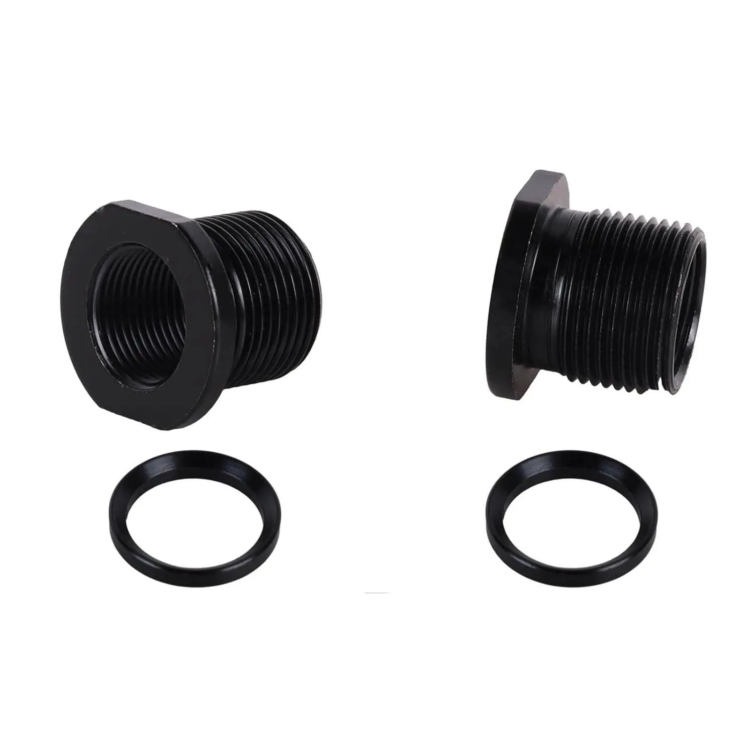 Thread Protector, 1/2 x 28 Convert to 5/8x24 with Crush Washer Steel (2pack)