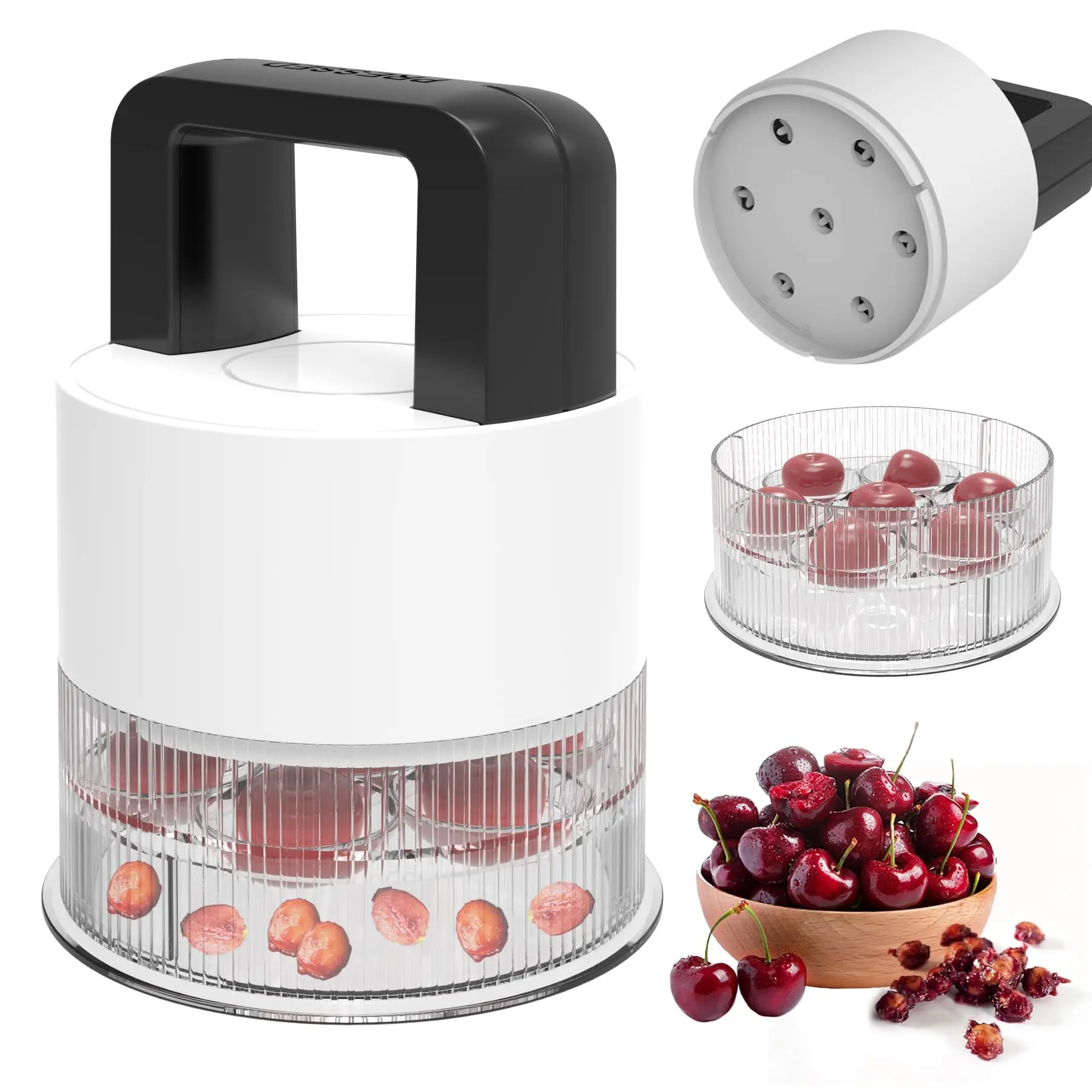 Multi-Functional Cherry Pitting Tool, Portable Cherry Pit Remover, Ergonomic Design, Easy-To-Use for Making Cherry Jam, Kitchen Fruit Utensil