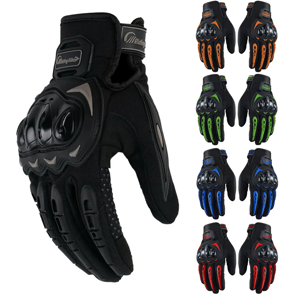 Motorcycle Full-finger Gloves, Breathable Touchscreen-compatible Riding Gloves with Hard-shell Protection and Non-slip Gloves
