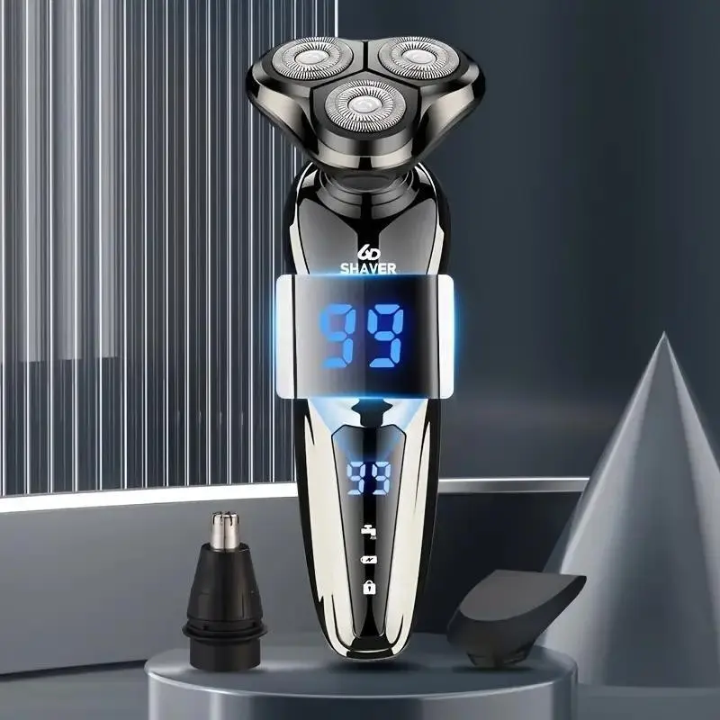 Multifunctional Electric Shaver Trimmer for Men, Cordless Shaver, Three-In-One Design, USB Fast Charging, Long Battery Life, Washable Blade, Perfect Gift