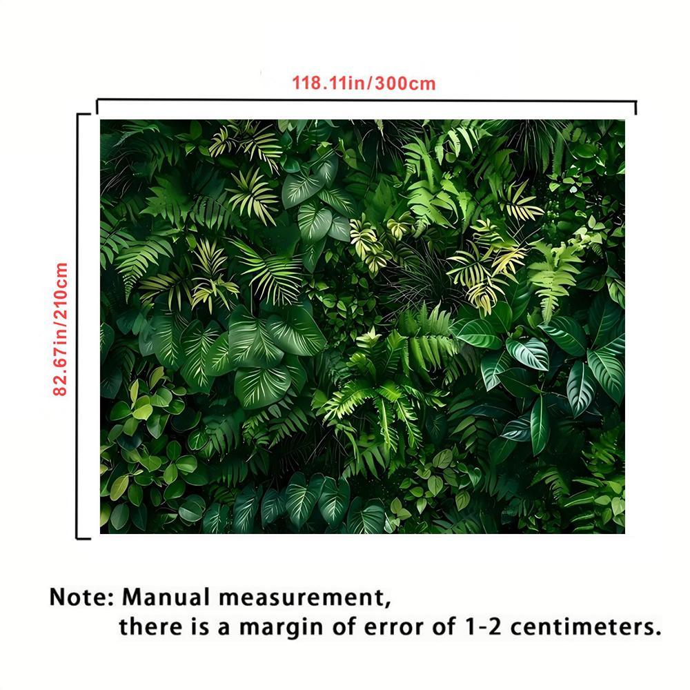 Artificial Plant Leaf Backdrop, Artificial Faux Greenery, 1 Count Lifelike Foliage Backdrop, Wall Painting Background, Studio Banner, Durable Polyester Backdrop