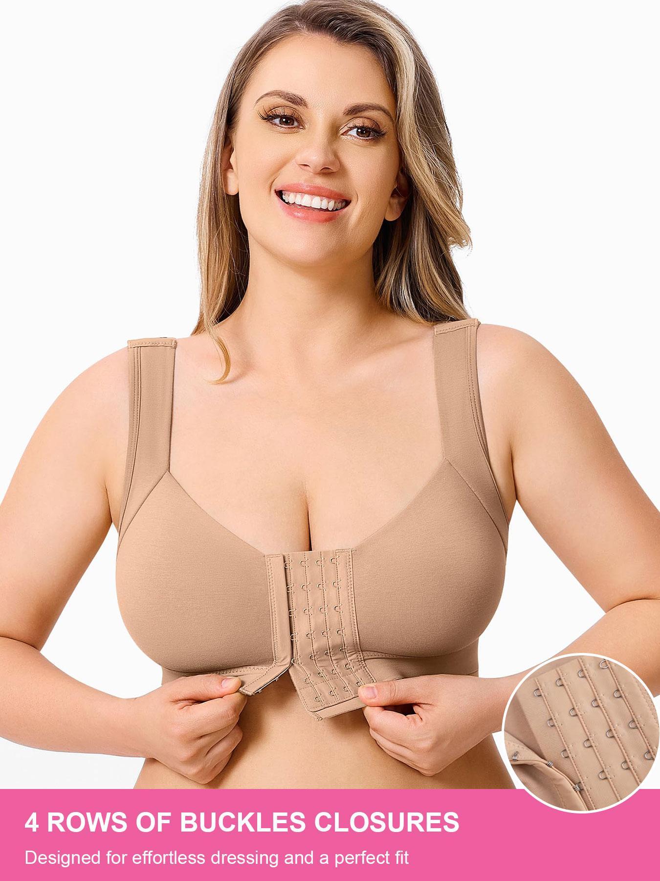 Women's Solid Wireless Push Up Bra, U-shaped Back Buckle Bra, Soft Comfortable Breathable Lingerie for Daily Wear halloween dailydrip comfyessentials wirelessbrareview wirelessbras midsize comfortablebras tiktokshopbacktoschool cleavagebra