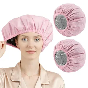 2 counts Heat Cap for Deep Conditioning, Conditioning Cap Made of Aluminum Foil for Home and Salon Use, Hair Dyeing