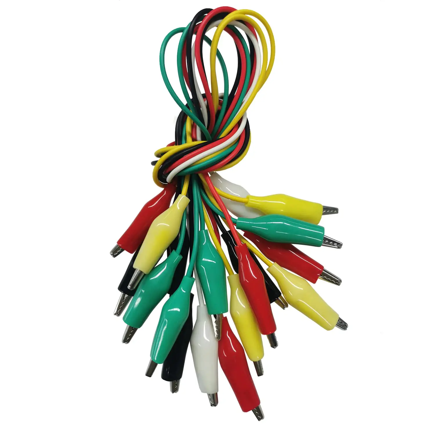 10 count   Clips Electrical, 5 Colors Test Leads with Testing Probes, Crocodile Jumper Wires  with  Clips for Electrical Testing, Circuit Connection,  Experiments