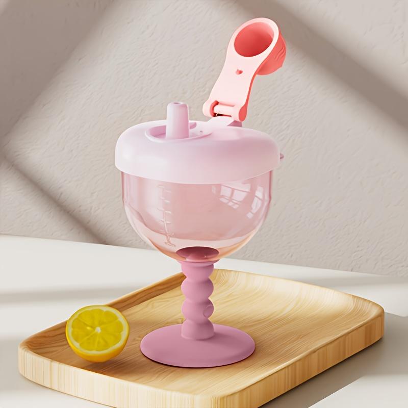 Spill-Proof Goblet Sippy Cup with Lid, Anti-Fall Reusable Cup for Juice, Milk & Drinks, Ideal Party Cup for Kids & Adults