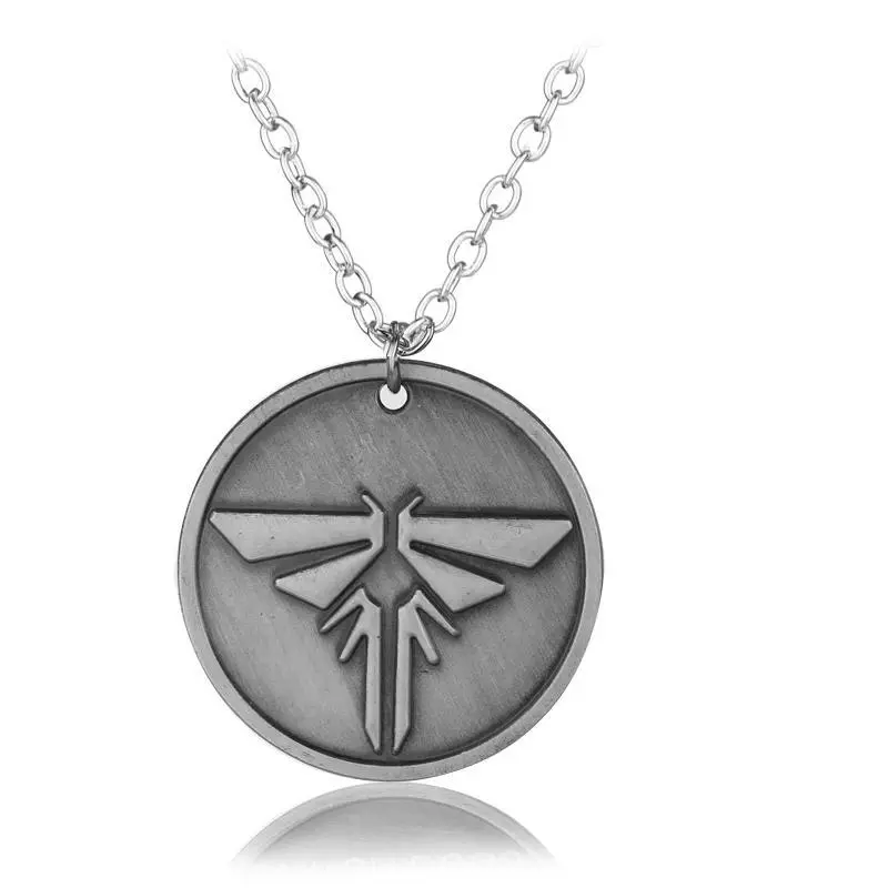 Double Sided Fireflies Vintage Punk Pendant Necklace Game Metal Neck Chain Jewelry Accessory Trendy Gift for Women Men