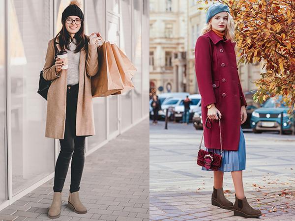 Women's Chelsea Wedge Boots Elastic Platform Lug Sole Slip on Wedge Ankle Booties