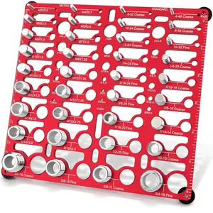 GJANSH 55 Thread Checker - Nut and Bolt Thread Checker Standard and Metric, Bolt Size Finder Bolt and Nut Identifier Gauge with 20 Standard & 16 Metric & 19 Drill Gauges, Bolt Thread Gauge Inch & Metric summerwins
