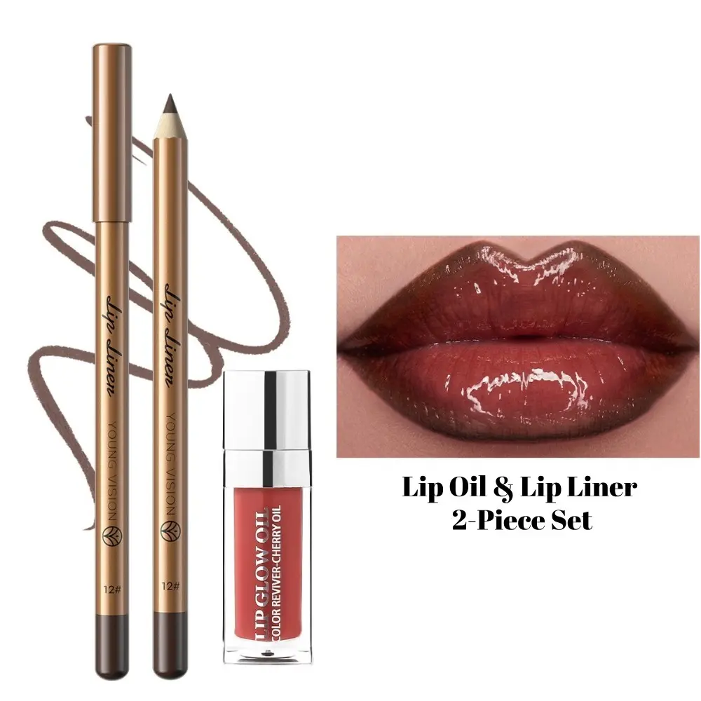 YOUNG VISION Lip Liner and Balm Set, Precise Lip Contouring, Long-Lasting Formula, Moisturizing Care, Ideal for Beginners