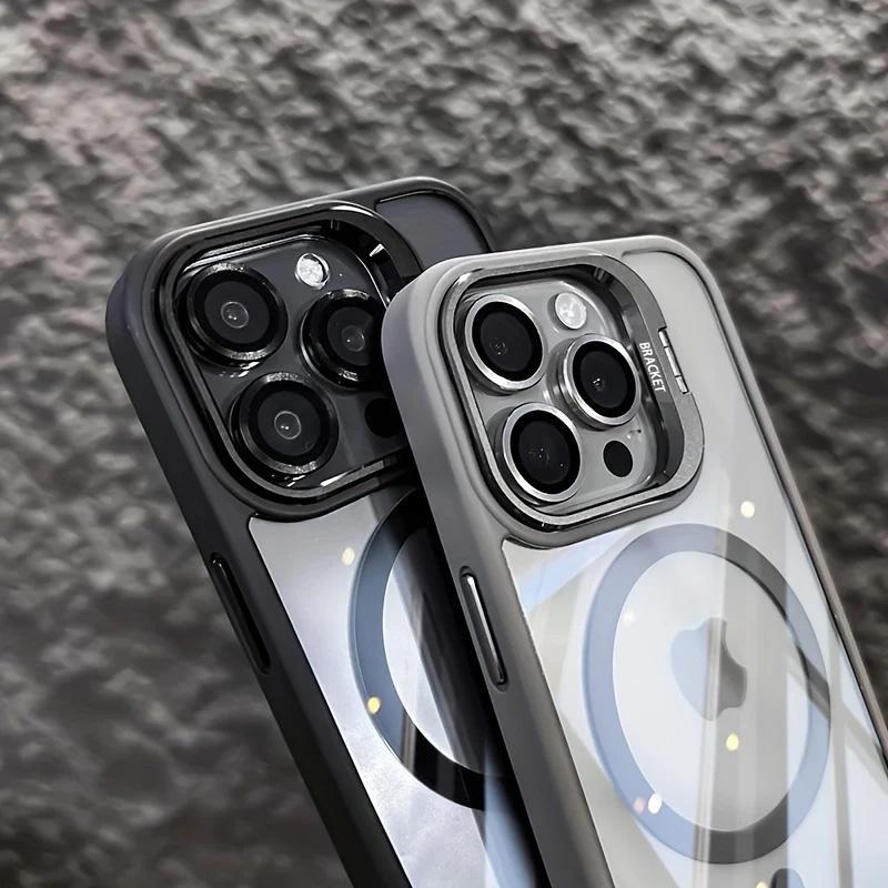 Magnetic Shockproof Phone Case with Stand, Casing, Built-in Kickstand Protective Phone Cover, Protection, Phone Accessory Compatible with iPhone 17 Air 16 15 14 13 12 11 Pro Max Plus #GLOBAL PICKS