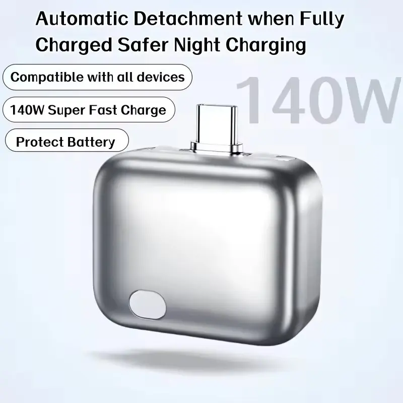 Smart Charging Protector, Type-C Automatic Disconnect, Overcharge Protection, PD Fast Charge, LED Indicator, for Phones, Laptops, Tablets, Earbuds