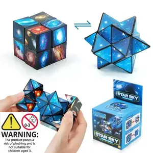 2-In-1 3D Infinite Cube Galaxy Puzzle, Stem Logic Toy, Stress Relief, Creative Gift for Kids & Adults, Halloween & Christmas Present