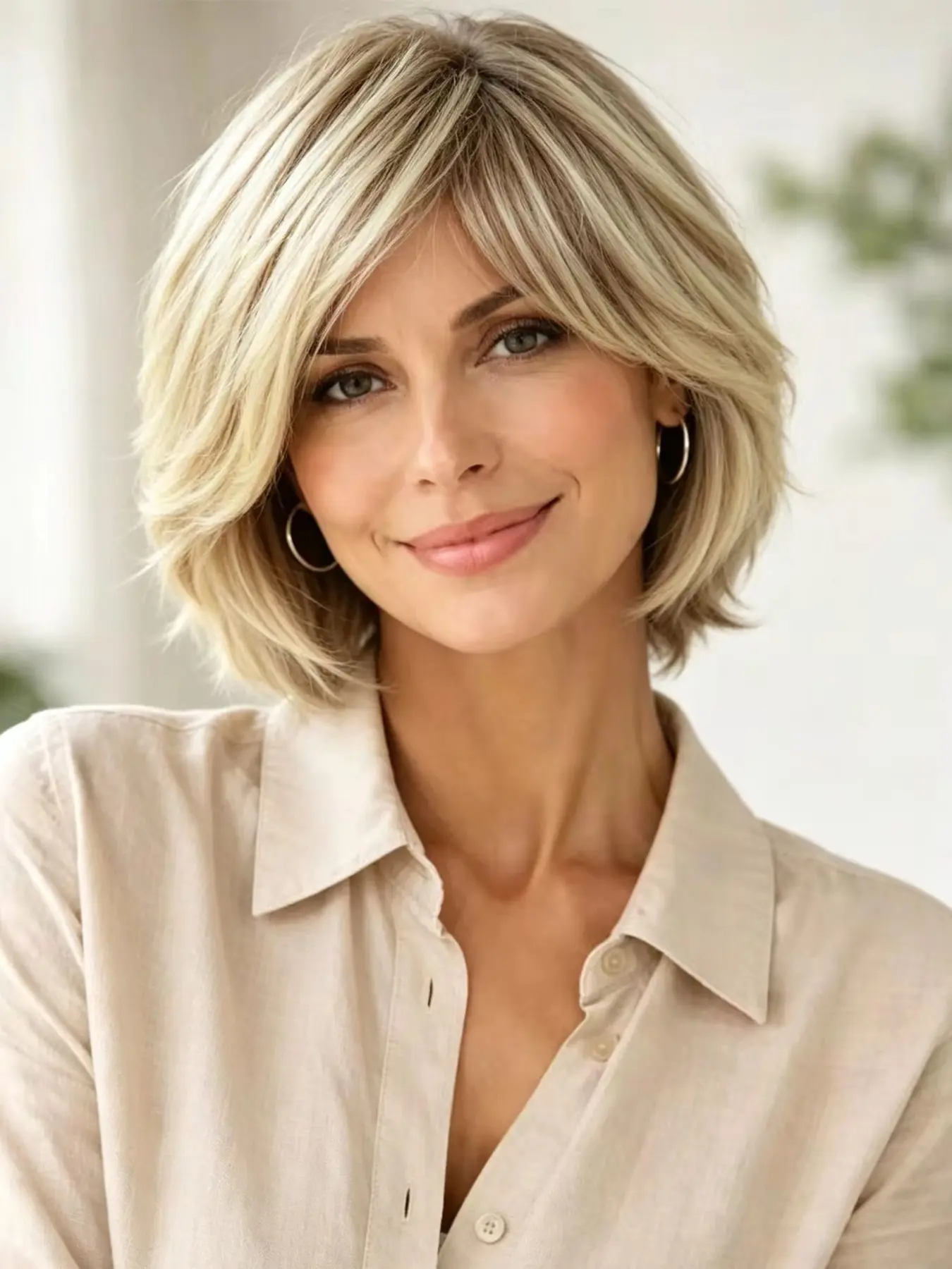 8-Inch Short Natural Full Head Wig for Men and Women, Medical Grade Blonde, Affordable Role-Play Wig, Easy to Wear