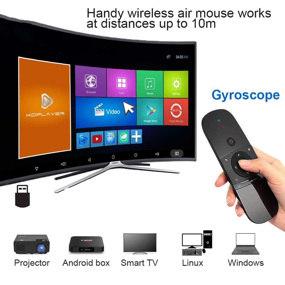 Wireless Remote Control for Nvidia Shield and Android TV, 2.4g Wireless Keyboard Mouse Controller for Projector Htpc PC, Not Support Samsung Lg Sony Tcl Tvs, Connection