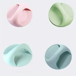 4/6 Pcs No-Drill Adhesive Door Handles, Self-Adhesive Sliding Glass Door Pulls, Easy-Install Hardware for Closet, Window