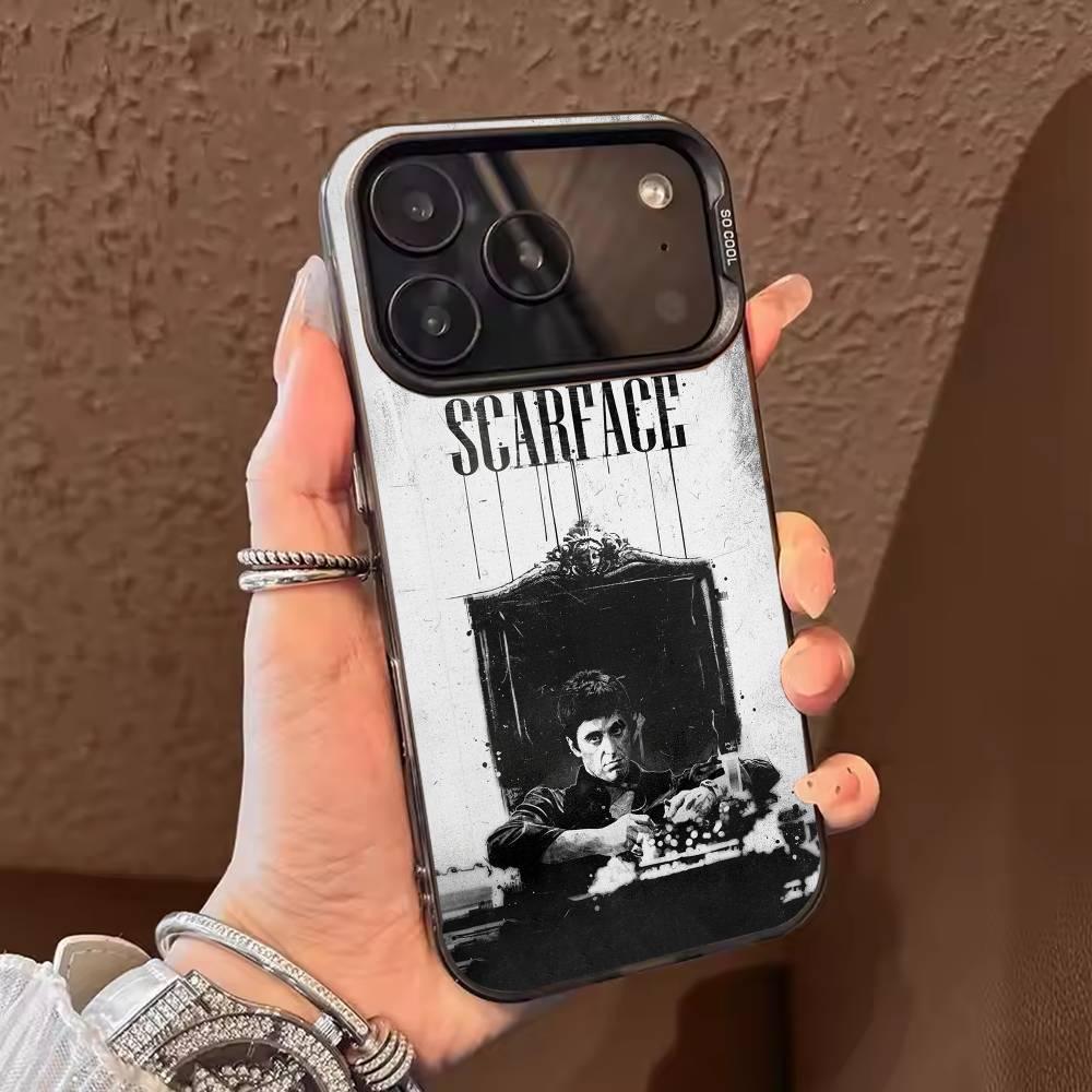 Classic Movie Scarface  Phone Case For iPhone 17,16,15,14,13,12,11,Pro Max,Plus Candy Silver Cover