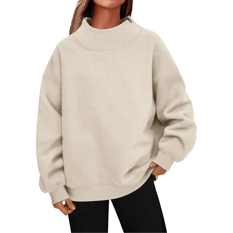 Oversized Sweatshirts For Women Turtleneck Pullover Long Sleeve Hoodies Tops Fall Fashion Outfits 2025 Clothes
