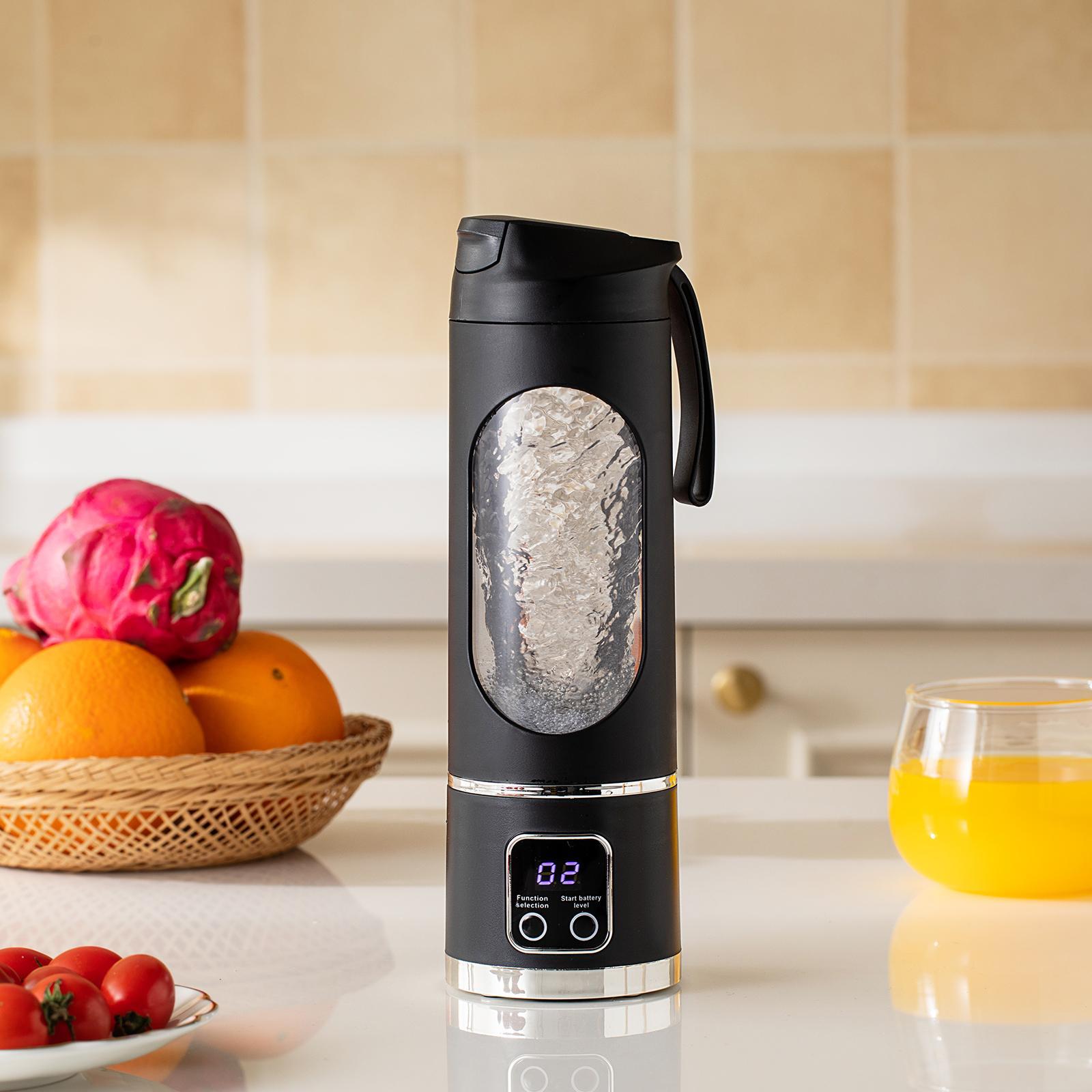 Portable USB Rechargeable Fruit Juicer - LED Display Juice Blender Cup with Ice-Crushing Function - Suitable for Outdoor & On-the-Go Use - Portable Juice Extractor for Fruits - Multifunctional Juicer Machine - Portable Smoothie Blender