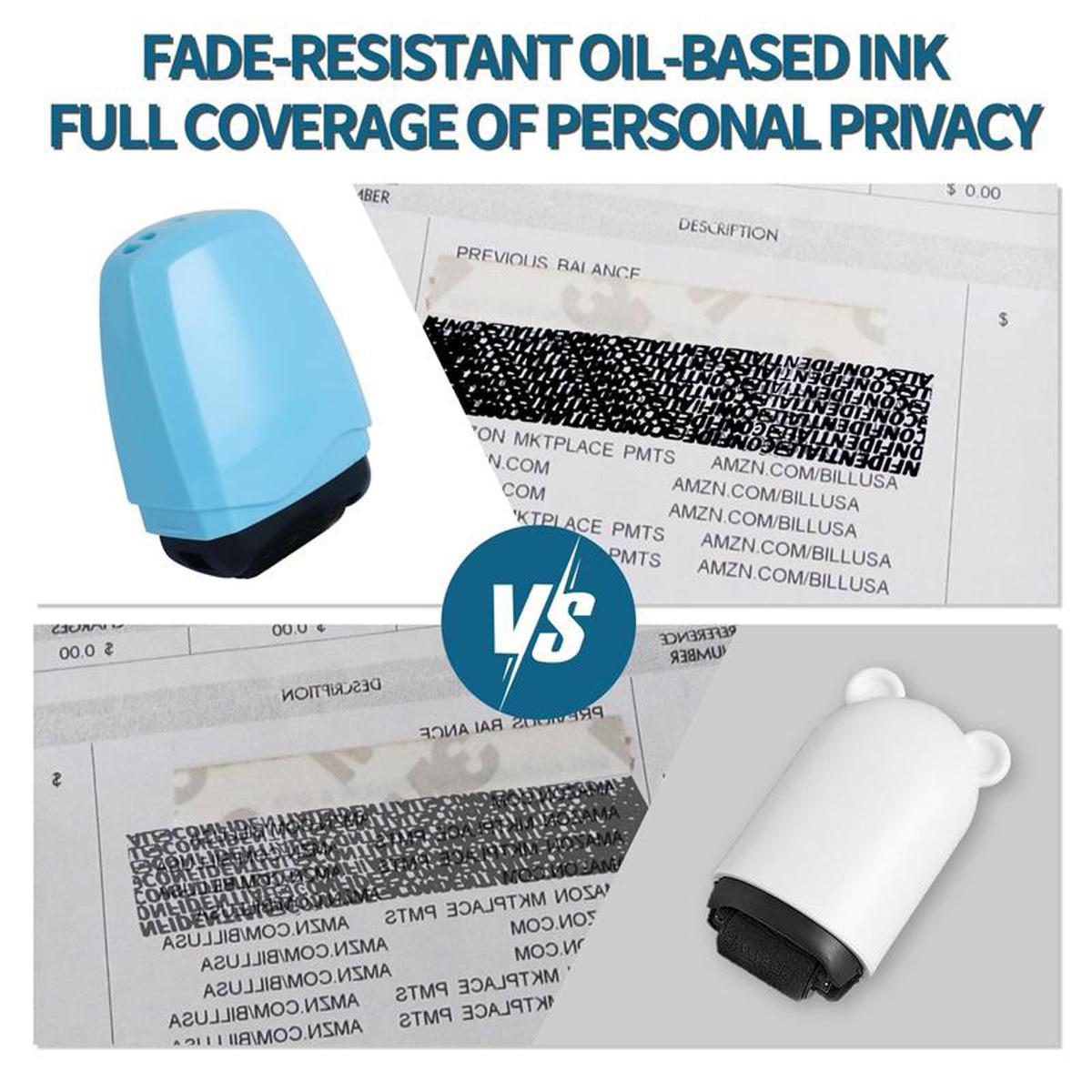 Identity Theft Protection Roller Stamp for Prevent Address Leakage, 1 Count Confidential Roller Stamp, Anti Theft, Privacy & Security Stamp, Designed for ID Blackout Security, Hiding Sensitive Information