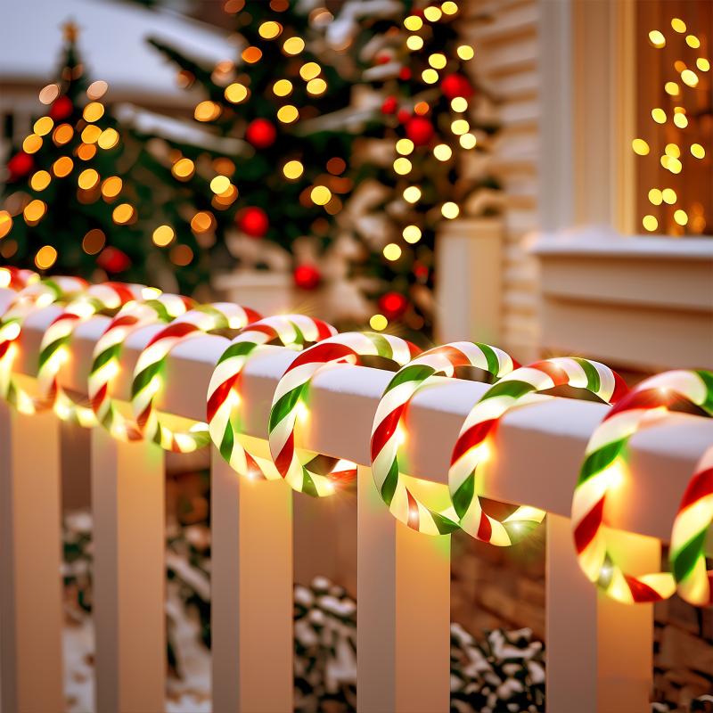Candy Rope String Lights, LED Candy Cane Rope Lights, IPX4 Waterproof Outdoor LED Christmas Decor Lights For Garden Yard Party Xmas Christmas Holiday Decorations
