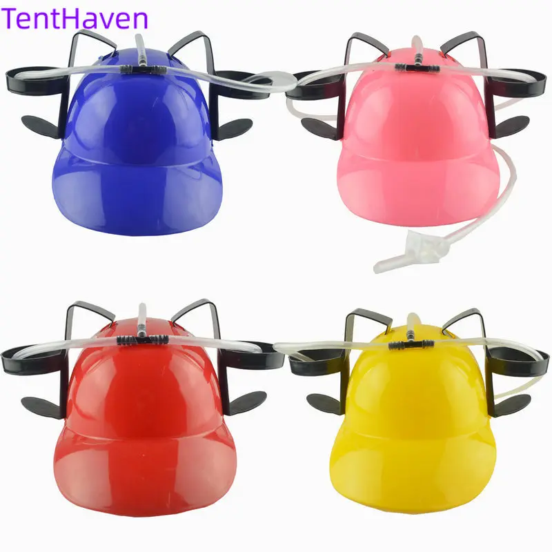 2026 New Lazy Creative Beer Drink Hat Birthday Party Outdoor Artifact Beer Hat Lazy Drink Helmet Hat