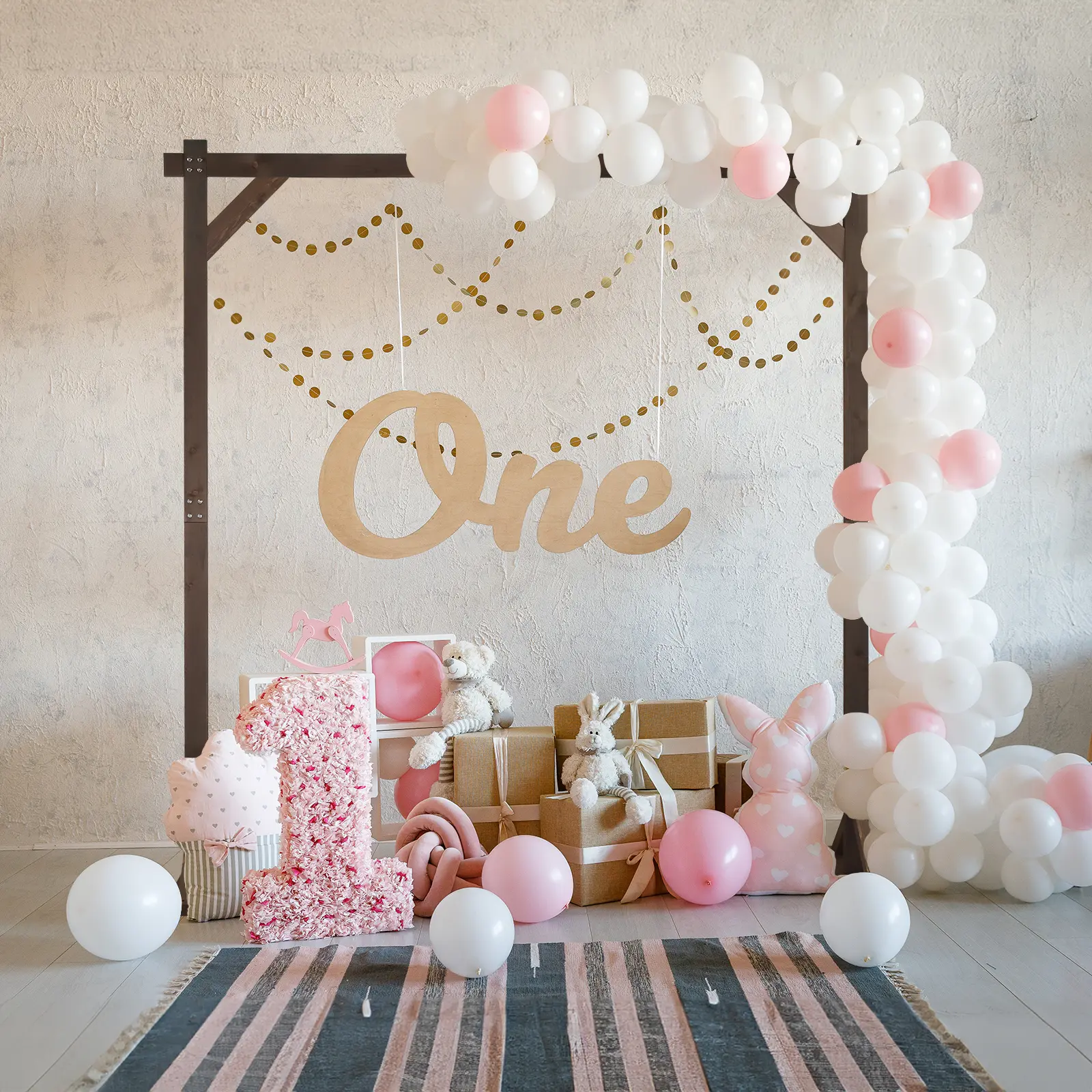 7.2FT Premium Fir Wooden Wedding Arch - Square Wood Arbor Backdrop Stand with Light, Ornaments, Flower for Indoor Outdoor Rustic Boho Halloween Decorations, Proposal Event campingessentials