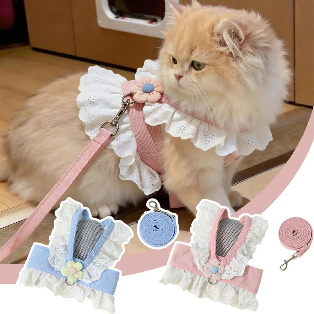 Cute Princess Style and Sets for Small rabbit Out Walking Accessory Hands-Free Lazy with Pouch control handle night visibility automatic retractable cuban link  ficollar summerwins your petproducts we love reflective Bowknot Coll large  safety ha smart