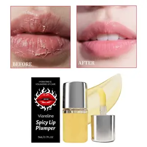 5ml lip plumping gloss, natural spicy lip plumping essence, super moisturizing, for dry lips, hydrating and nourishing lip plumping gloss, glossy and plumping lip oil, suitable for women and girls.
